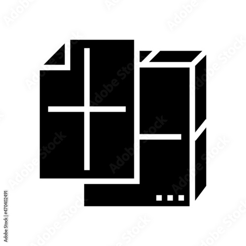 manilla paper glyph icon vector. manilla paper sign. isolated contour symbol black illustration