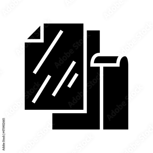 parchment paper glyph icon vector. parchment paper sign. isolated contour symbol black illustration