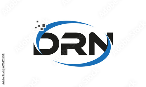dots or points letter DRN technology logo designs concept vector Template Element