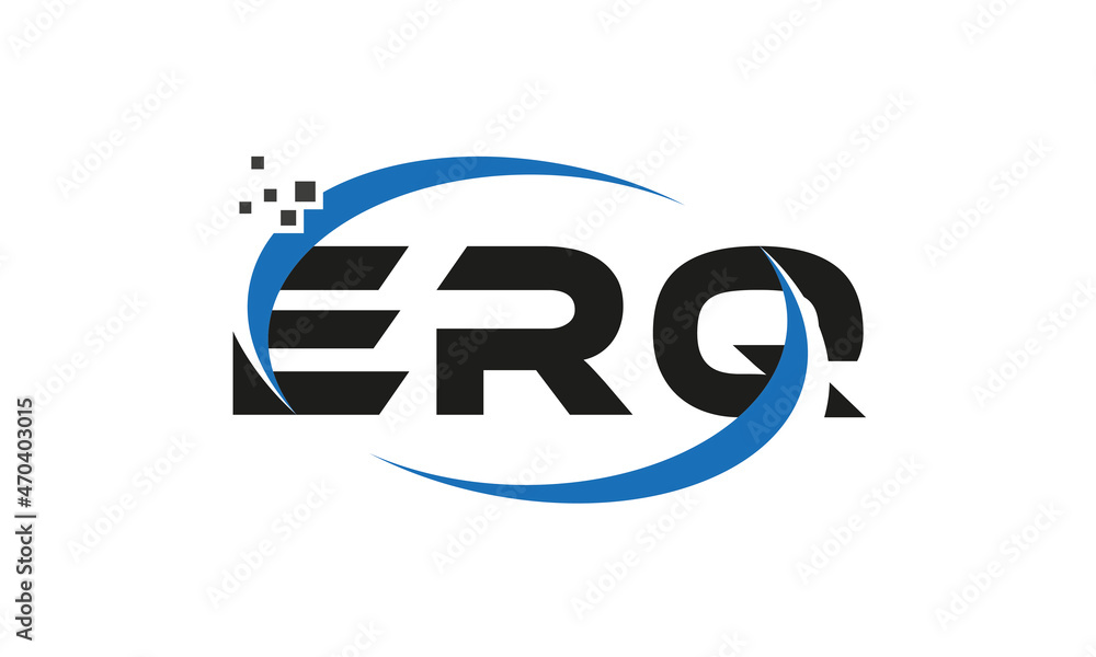 dots or points letter ERQ technology logo designs concept vector Template Element dots or points letter ERQ technology logo designs concept vector Template Element