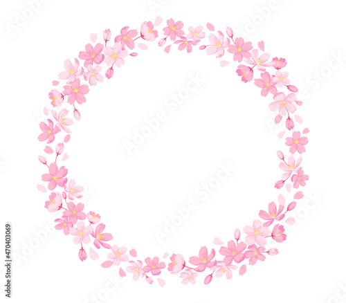 Cherry Blossom Frame, Circular Form