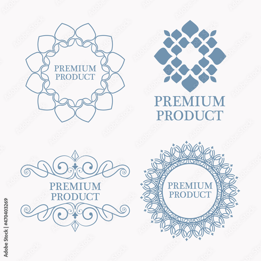 four luxury products labels