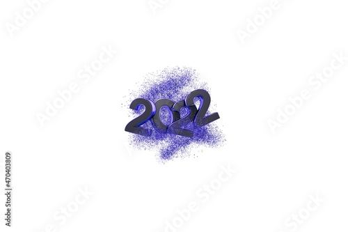3d render illustration, Amazing picture of new year 2022