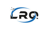 dots or points letter LRQ technology logo designs concept vector Template Element