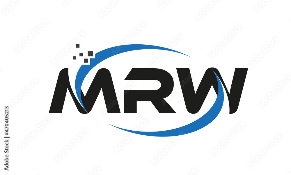 dots or points letter MRW technology logo designs concept vector Template Element dots or points letter MRW technology logo designs concept vector Template Element
