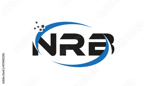 dots or points letter NRB technology logo designs concept vector Template Element photo