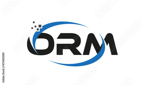 dots or points letter ORM technology logo designs concept vector Template Element