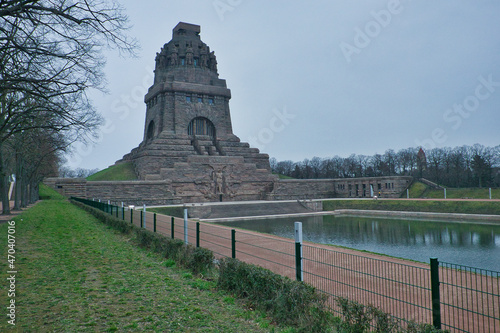 Blick auf das Völkerschlachtdenkmal, Völkerschlacht, Denkmal in Leipzig, Sachsen, Deutschland