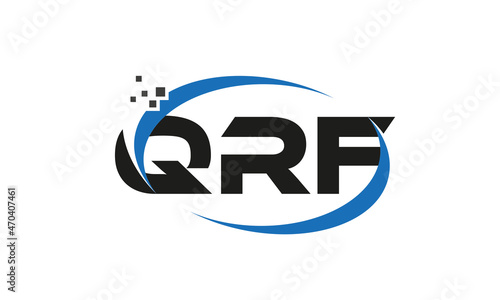 dots or points letter QRF technology logo designs concept vector Template Element photo