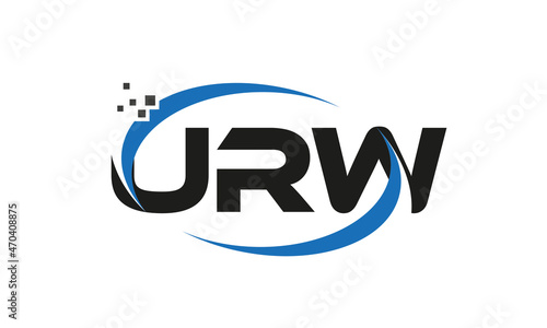 dots or points letter URW technology logo designs concept vector Template Element