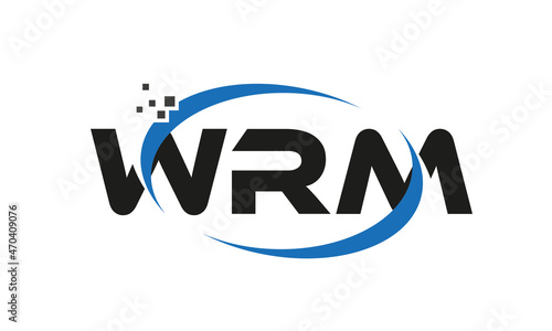 dots or points letter WRM technology logo designs concept vector Template Element photo