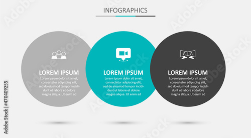 Set Video chat conference, Meeting and . Business infographic template. Vector