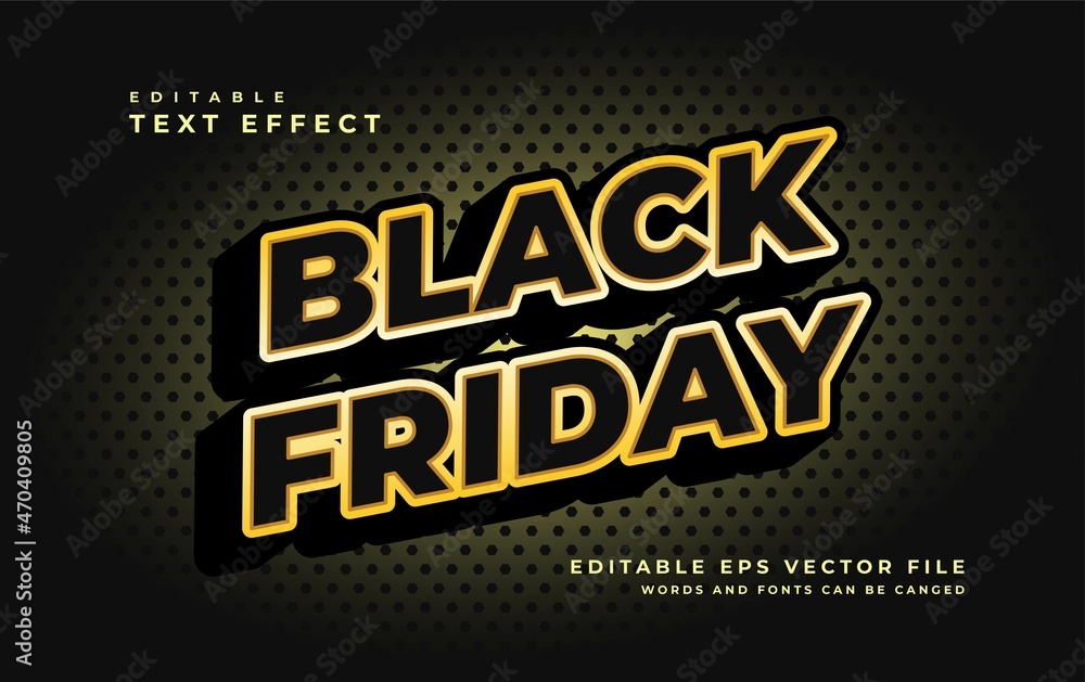 Obraz premium Text effect. Black friday editable text effect. easy to edit