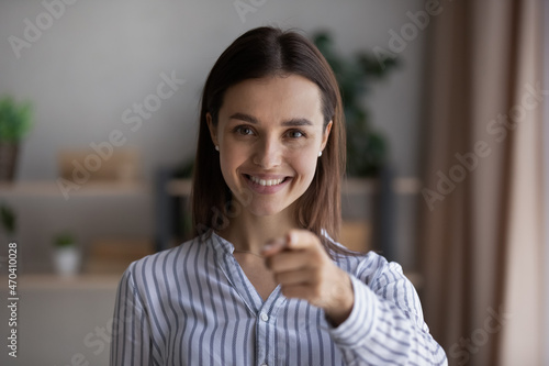 Head shot smiling young beautiful female hr manager pointing finger at camera, making choice, employing job applicant, needs you for corporate career, professional human resources recruitment concept. Free Download Head shot smiling young beautiful female hr manager pointing finger at camera, making choice, employing job applicant, needs you for corporate career, professional human resources recruitment concept. - GFXLoad