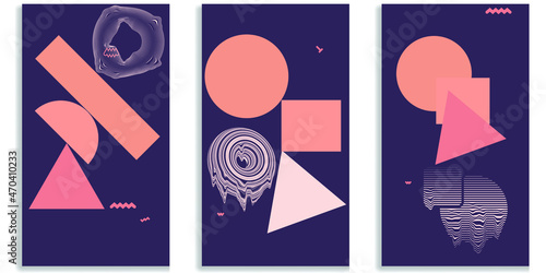 Social media editable covers with simple design elements . Contemporary style . Post frame stories templates.  Layout for promotion .Media banner .Vector