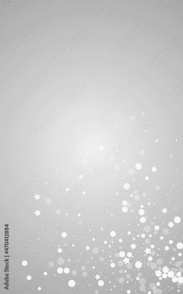Gray Snow Vector Gray Background. Christmas