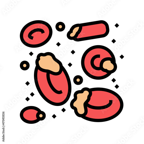 autoimmune hemolytic anemia ill color icon vector. autoimmune hemolytic anemia ill sign. isolated symbol illustration