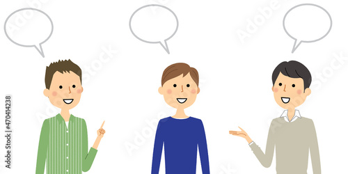 会話をする男性達
