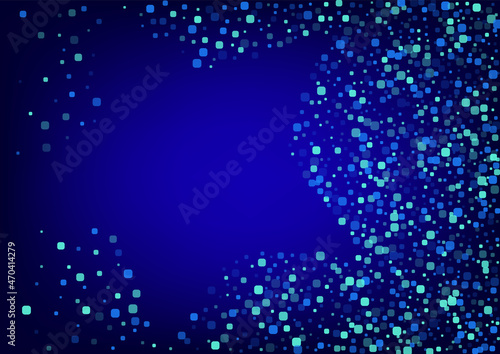 Blue Particle Abstract Blue Vector Background.