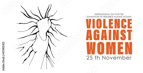 vector illustration of International day for the elimination of Violence Against Women.