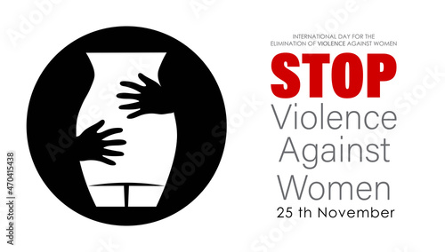 vector illustration of International day for the elimination of Violence Against Women.