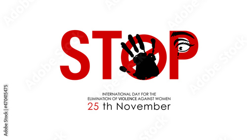 vector illustration of International day for the elimination of Violence Against Women.