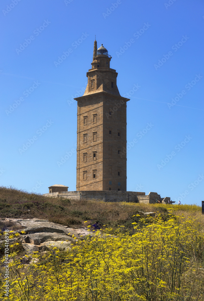 Tower of Hercules  in A Coruna, Galicia, Spain