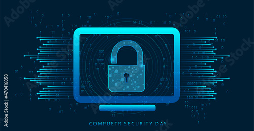 computer security day in digital style.