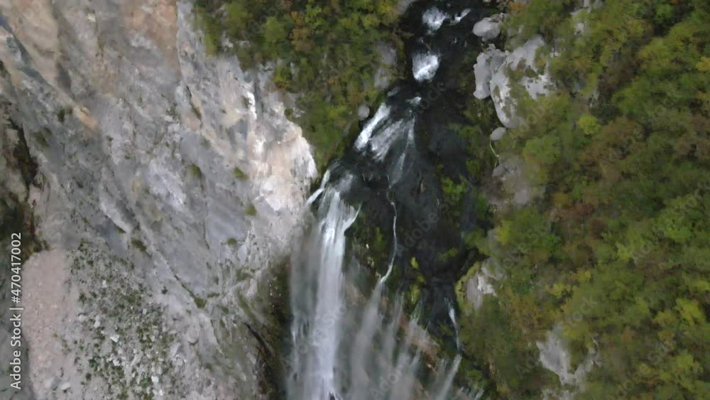 Boka Waterfall (Slap Boka) in Slovenia by Drone Boka Waterfall (Slap Boka) in Slovenia by Drone