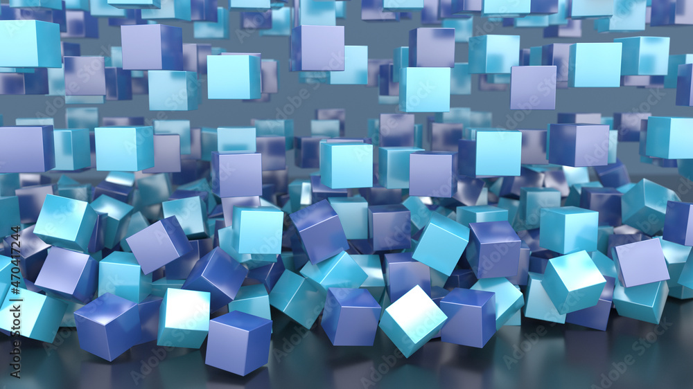 3d rendering. Abstract background with cubes of different colors 3d rendering. Abstract background with cubes of different colors
