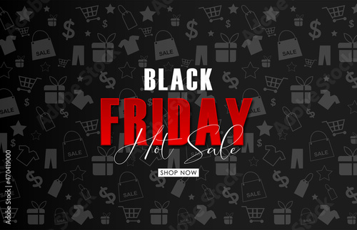 Black Friday sale on White background.Vector illustration.