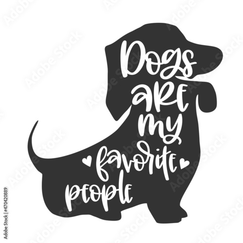 Dog Hand drawn typography poster. Conceptual handwritten phrase Hand lettered calligraphic design. Inspirational Vector illustration