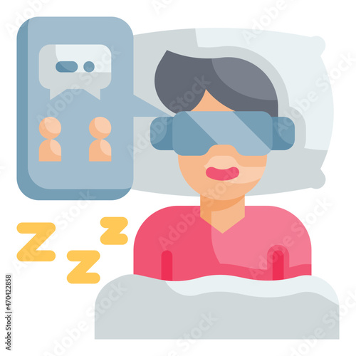 sleep flat icon
