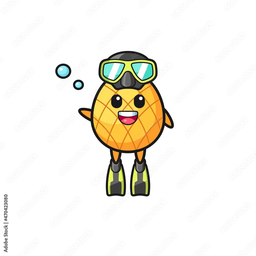 the pineapple diver cartoon character