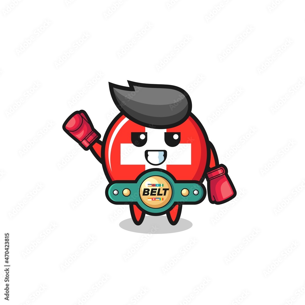 switzerland boxer mascot character switzerland boxer mascot character