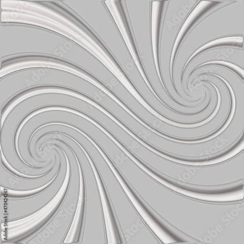 White silver spiral swirls background