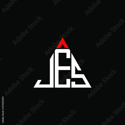 JES letter logo creative design. JES unique design
 photo