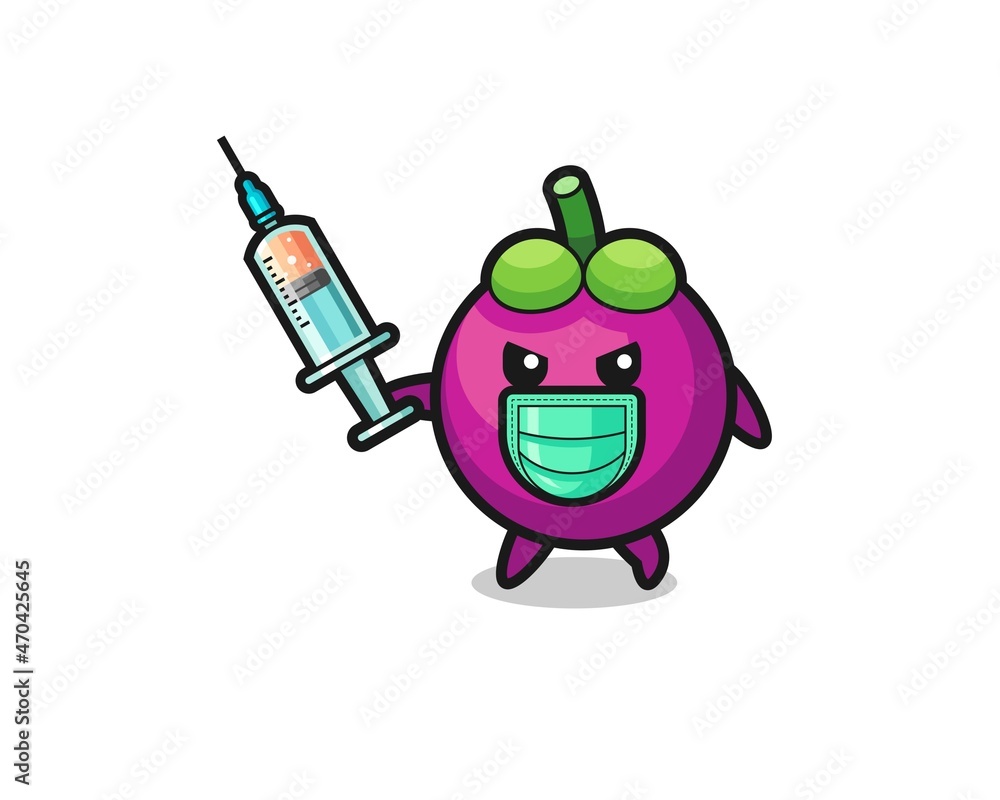 illustration of the mangosteen to fight the virus illustration of the mangosteen to fight the virus