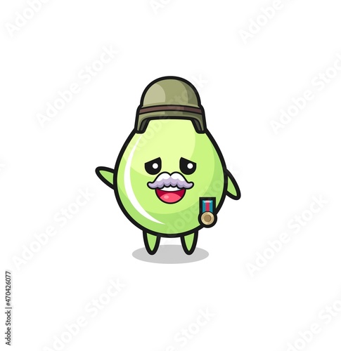 cute melon juice drop as veteran cartoon