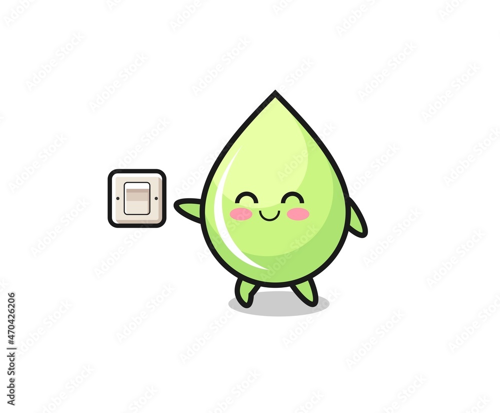 cartoon melon juice drop is turning off light cartoon melon juice drop is turning off light