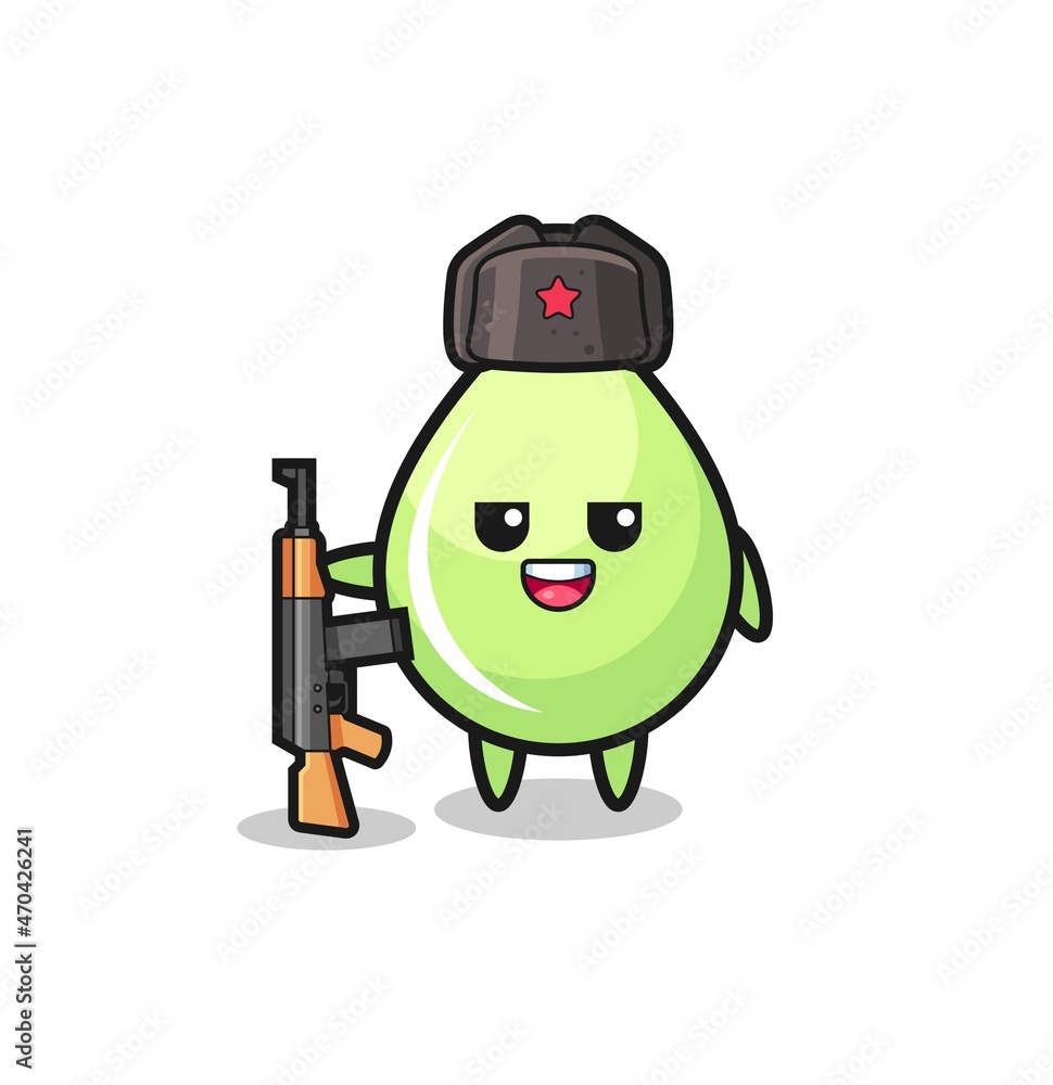 cute melon juice drop cartoon as Russian army cute melon juice drop cartoon as Russian army