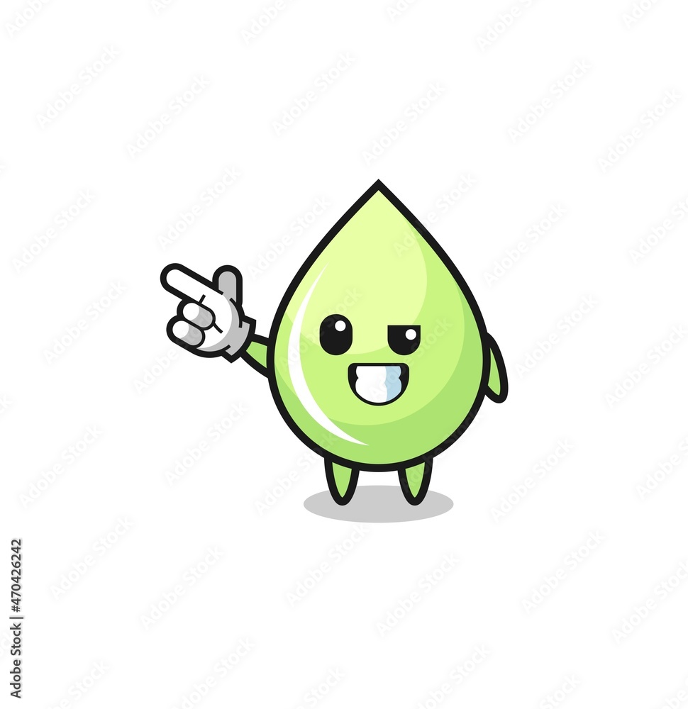 melon juice drop mascot pointing top left melon juice drop mascot pointing top left
