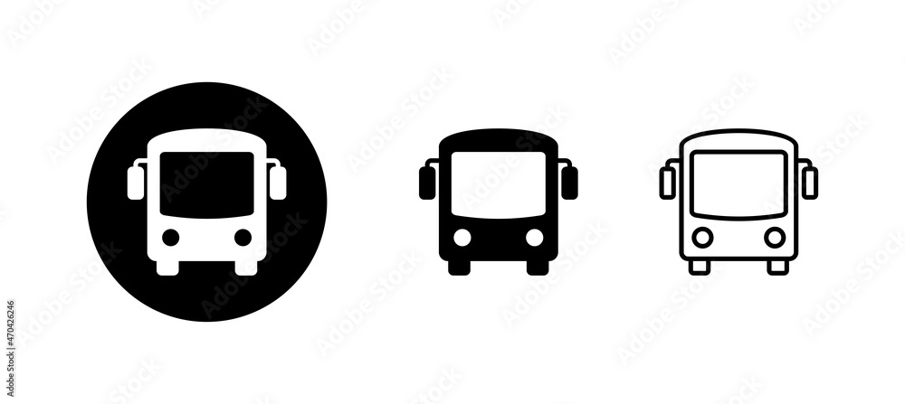 Bus icons set. bus sign and symbol Bus icons set. bus sign and symbol
