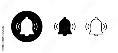 Bell Icons set. Notification sign and symbol for web site design
