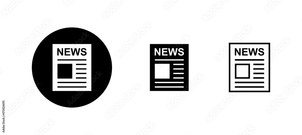 Newspaper icons set. news paper sign and symbolign Newspaper icons set. news paper sign and symbolign