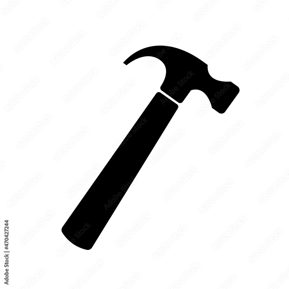 claw hammer flat vector logo icon claw hammer flat vector logo icon