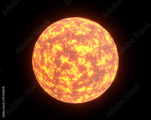 Fototapeta Naklejka Na Ścianę i Meble -  planet globe burn with lava flame