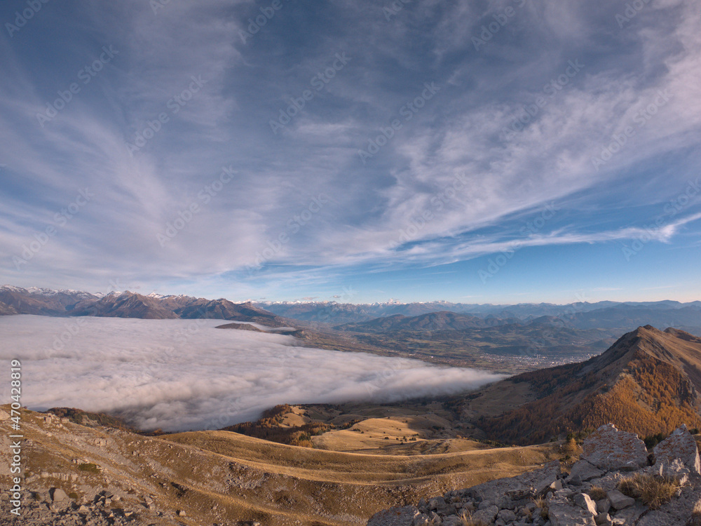 sea of clouds mountains Champsaur french alps sea of clouds mountains Champsaur french alps