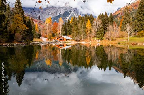 Obraz na plátně Lago Welsperg - Tonadico - Trentino Alto Adige