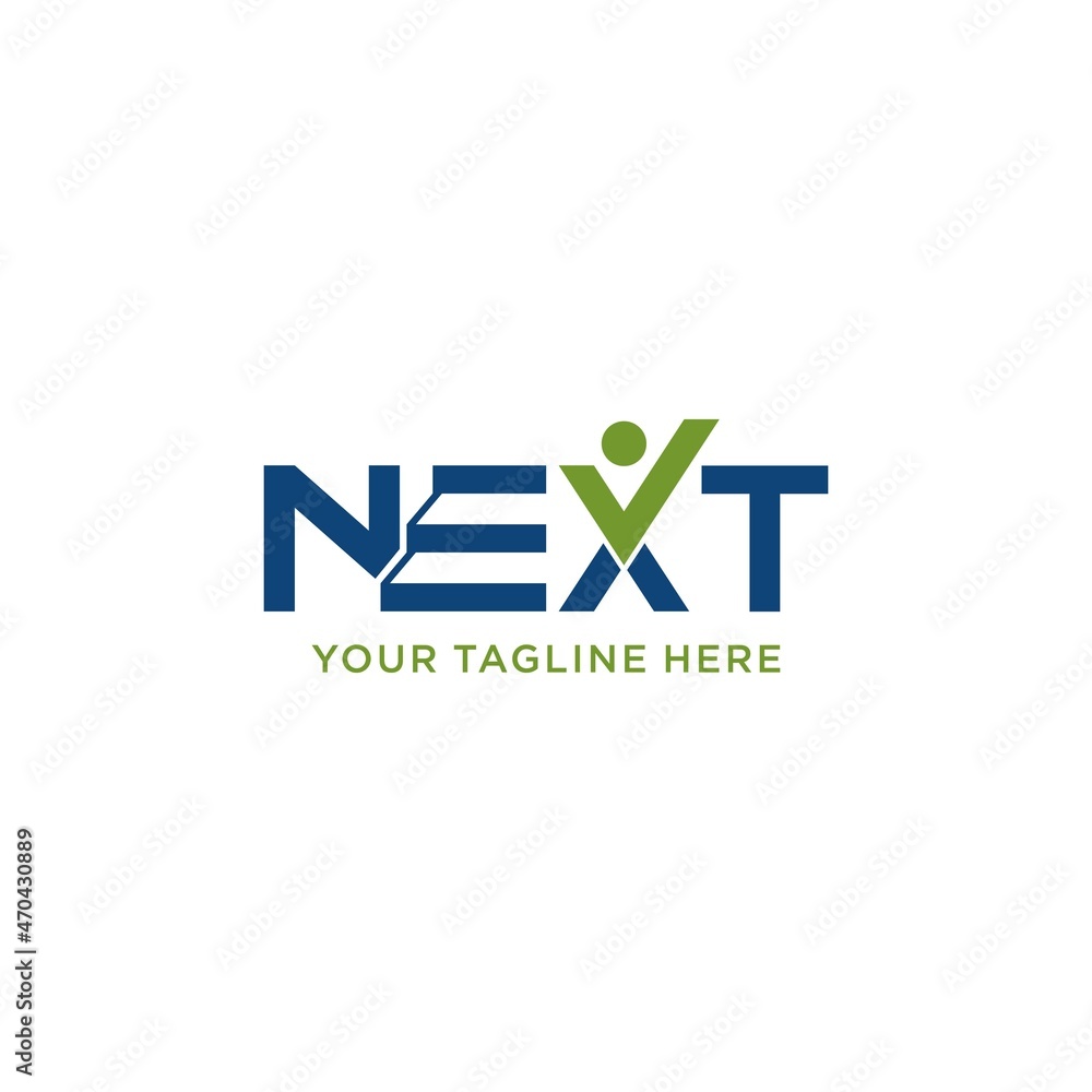 Next typography logo template vector, design with a simple and modern concept Next typography logo template vector, design with a simple and modern concept